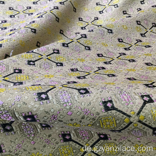 Beige Quilited Denim Jacquard für Kleidung